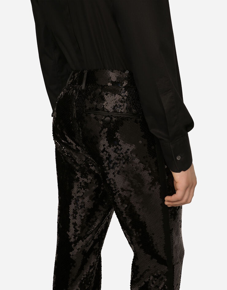Sequined single-breasted Sicilia-fit tuxedo suit - 7