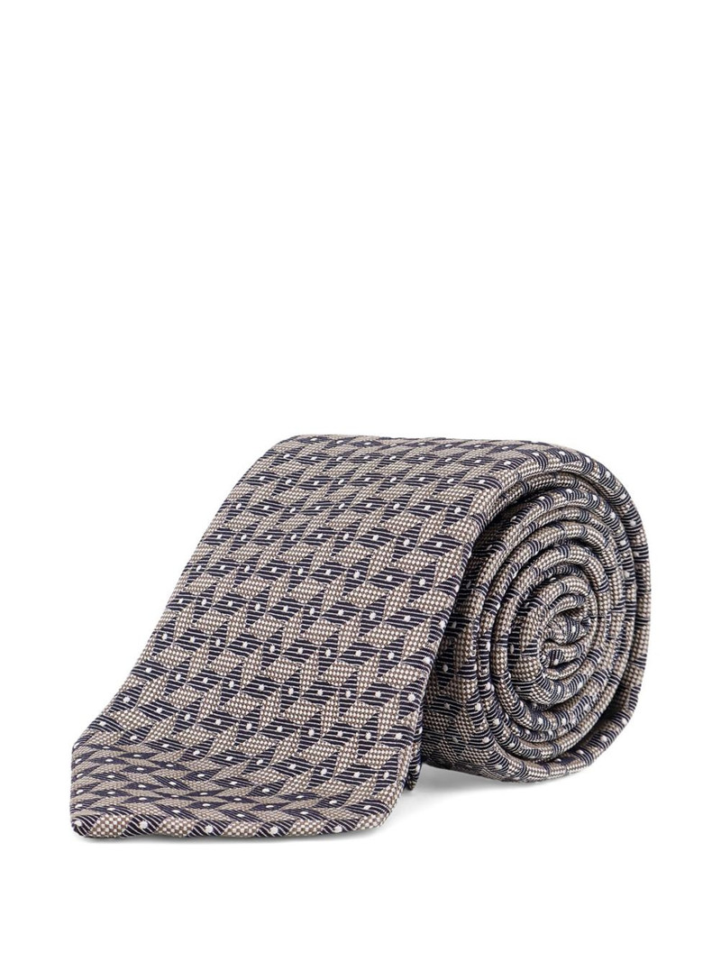 GIORGIO ARMANI geometric-pattern tie outlook