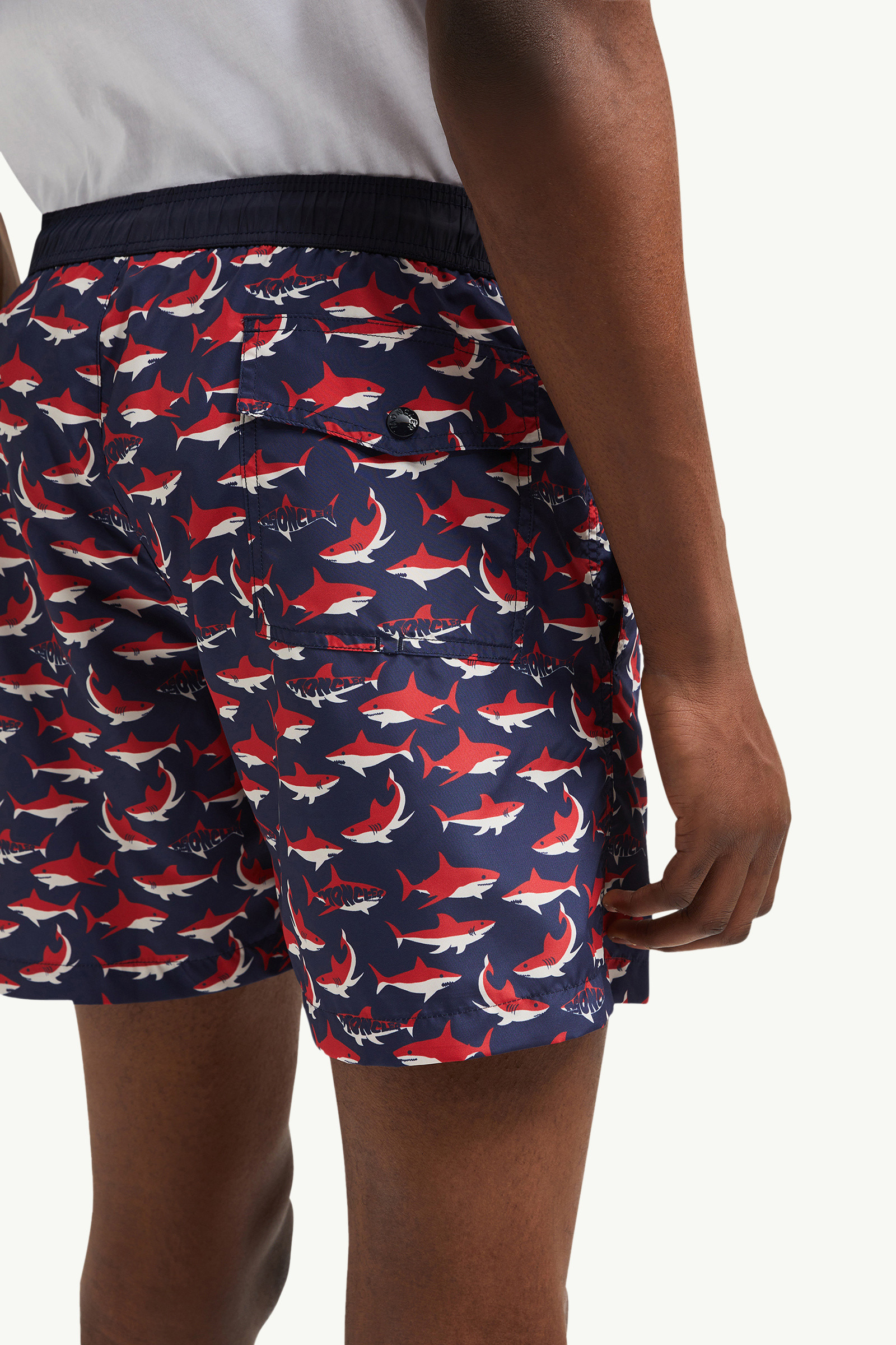 Shark Print Swim Shorts - 4