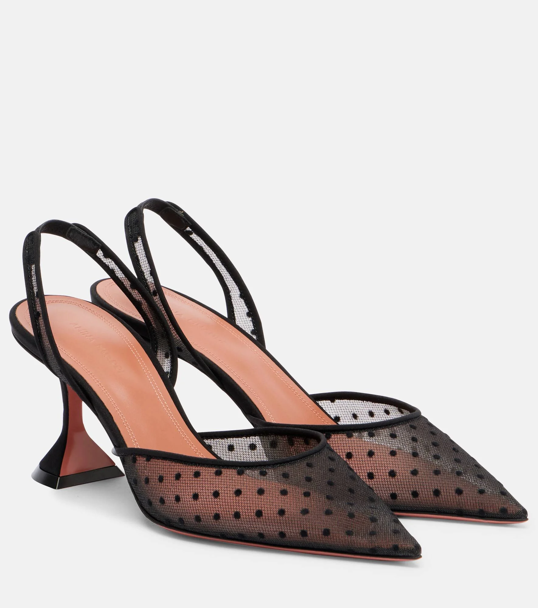 Holli 70 point d'esprit slingback pumps - 1