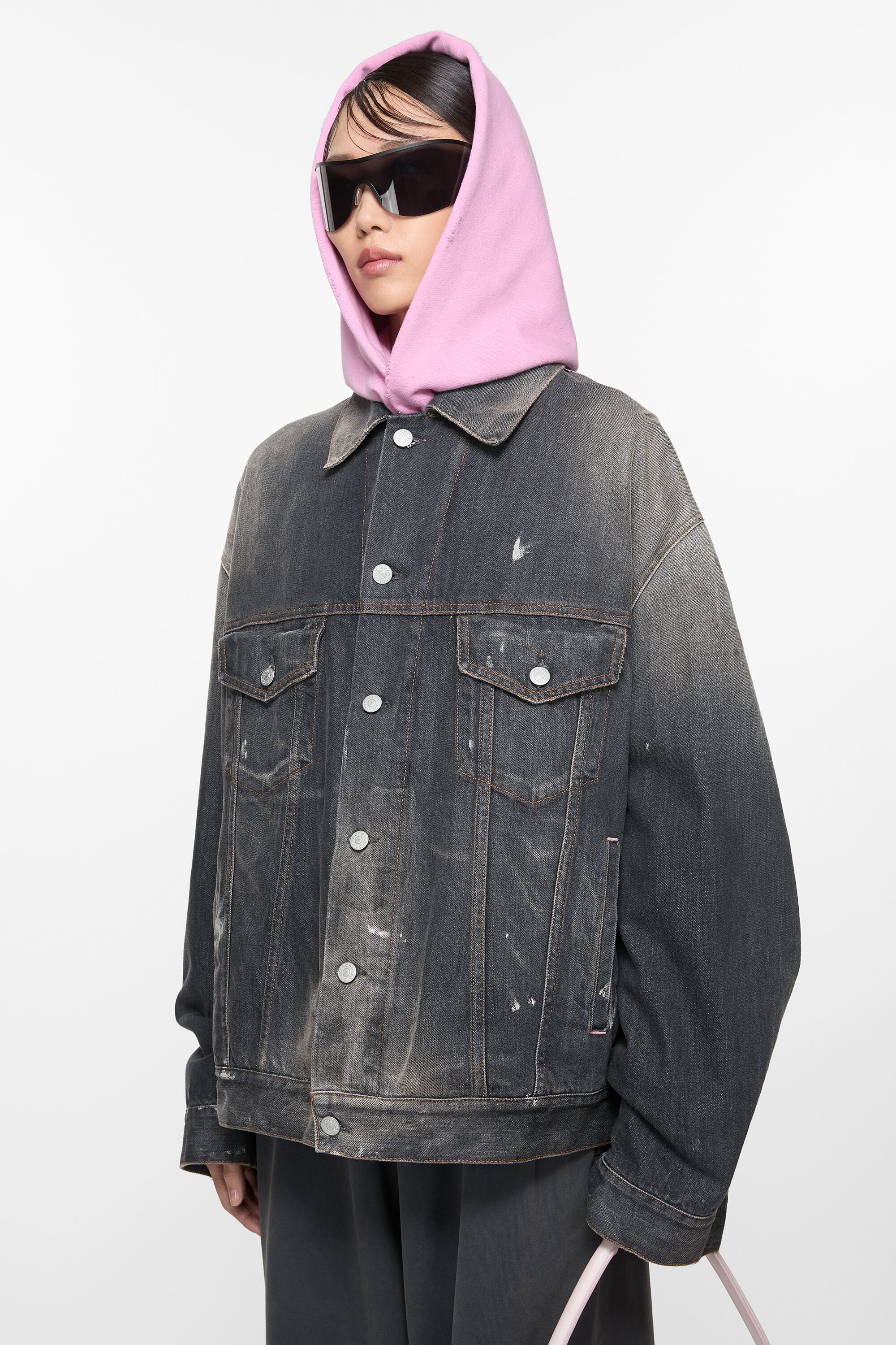 Denim jacket - Oversized fit - Black - 3