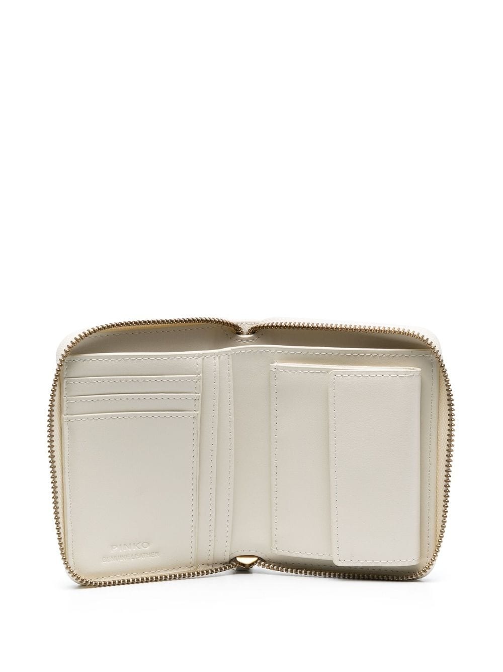 logo-plaque quilted leather wallet - 3
