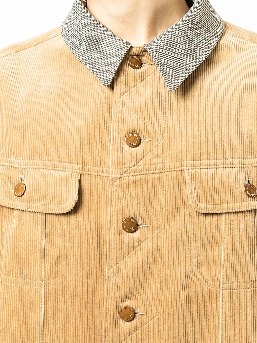 panelled single-breasted coat - 5