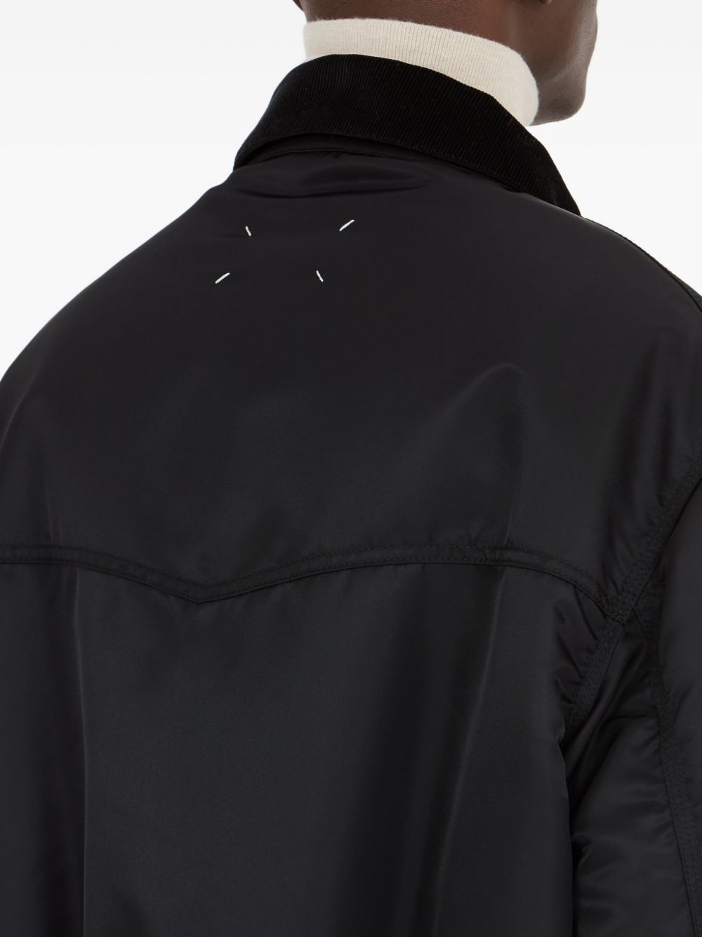 corduroy-collar bomber jacket - 5