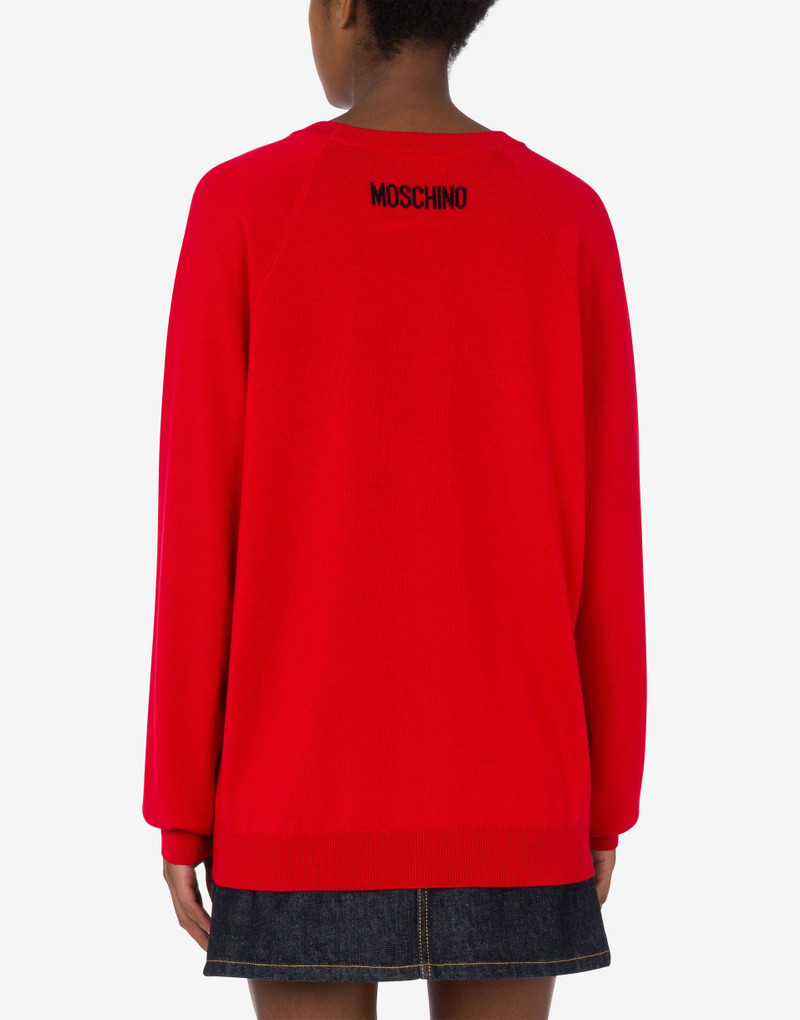 Moschino WOOL CARDIGAN LUNAR NEW YEAR outlook