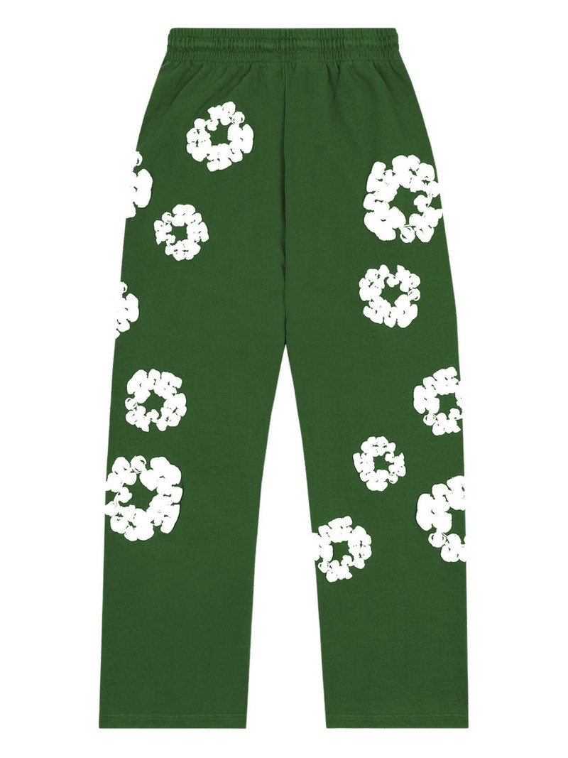 DENIM TEARS wreath-print track pants outlook
