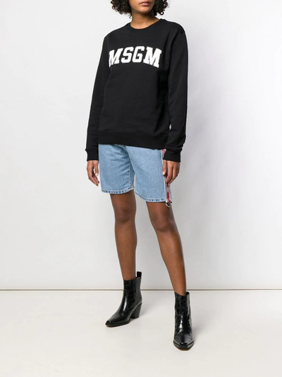 MSGM logo print sweatshirt outlook