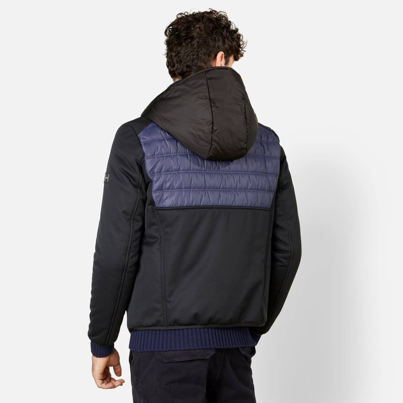 Bimaterial Windbreaker Black 5