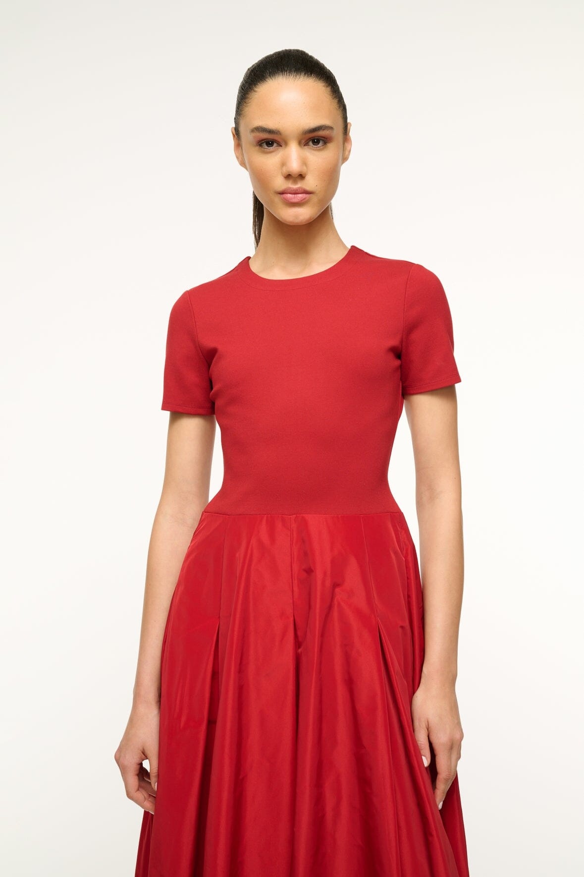 STAUD STAUD HOPPER DRESS ROUGE | REVERSIBLE