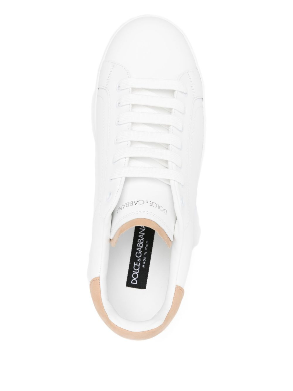 Portofino leather panelled sneakers - 4