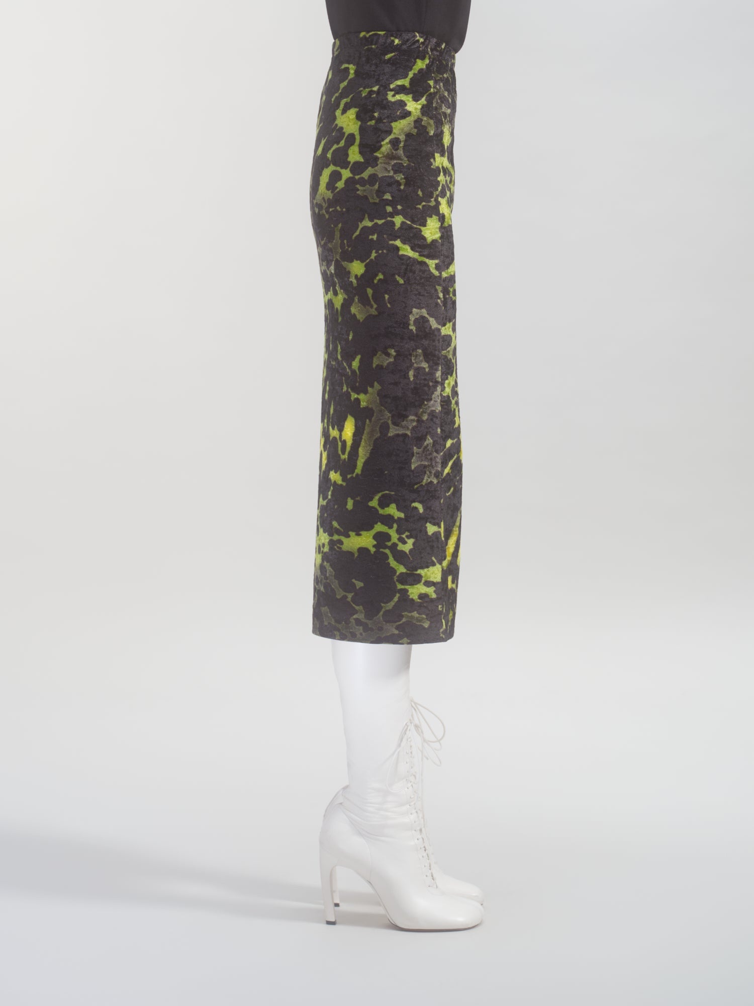 PRINTED VELVET SKIRT - 3