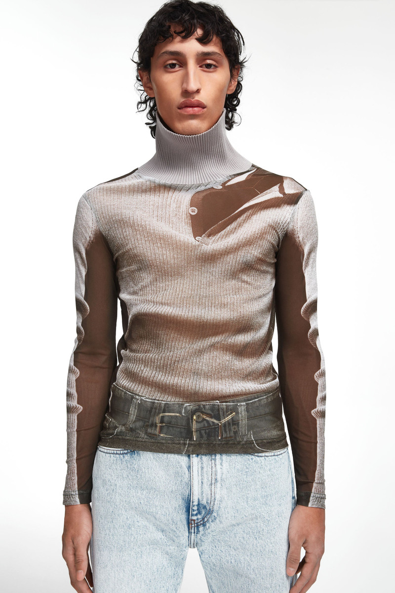 Trompe L'oeil Turtleneck Top 1