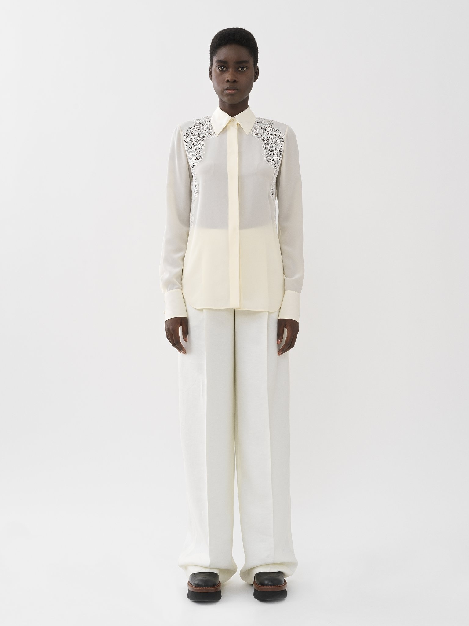 GUIPURE-DETAIL BLOUSE - 4