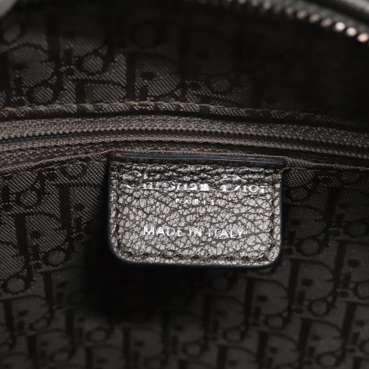 DIOR Lady DIOR Canage Hand Bag Lamb Skin Silver Tone - 16
