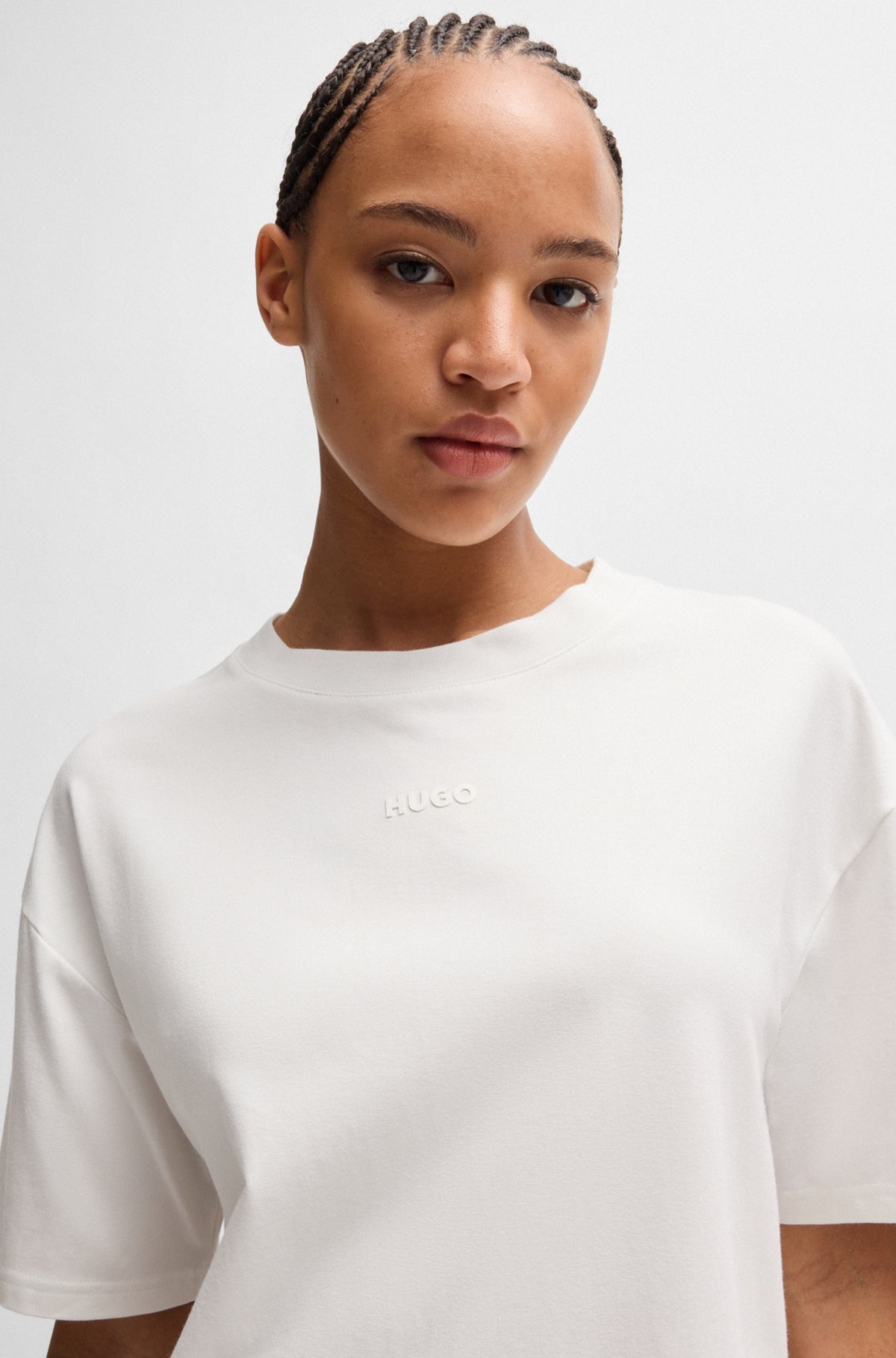 RELAXED-FIT T-SHIRT WITH SILICONE-PRINTED LOGO - 4
