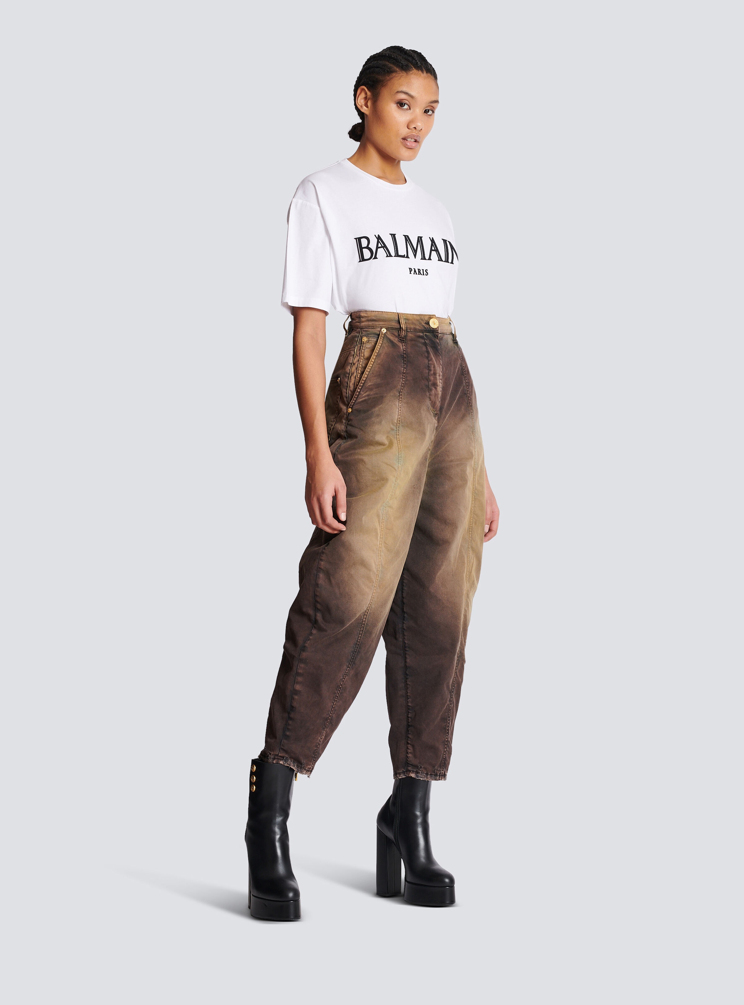 Tie-dye baggy denim jeans - 3
