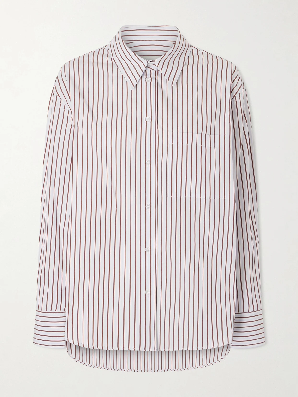Maud Striped Cotton-poplin Shirt - 1