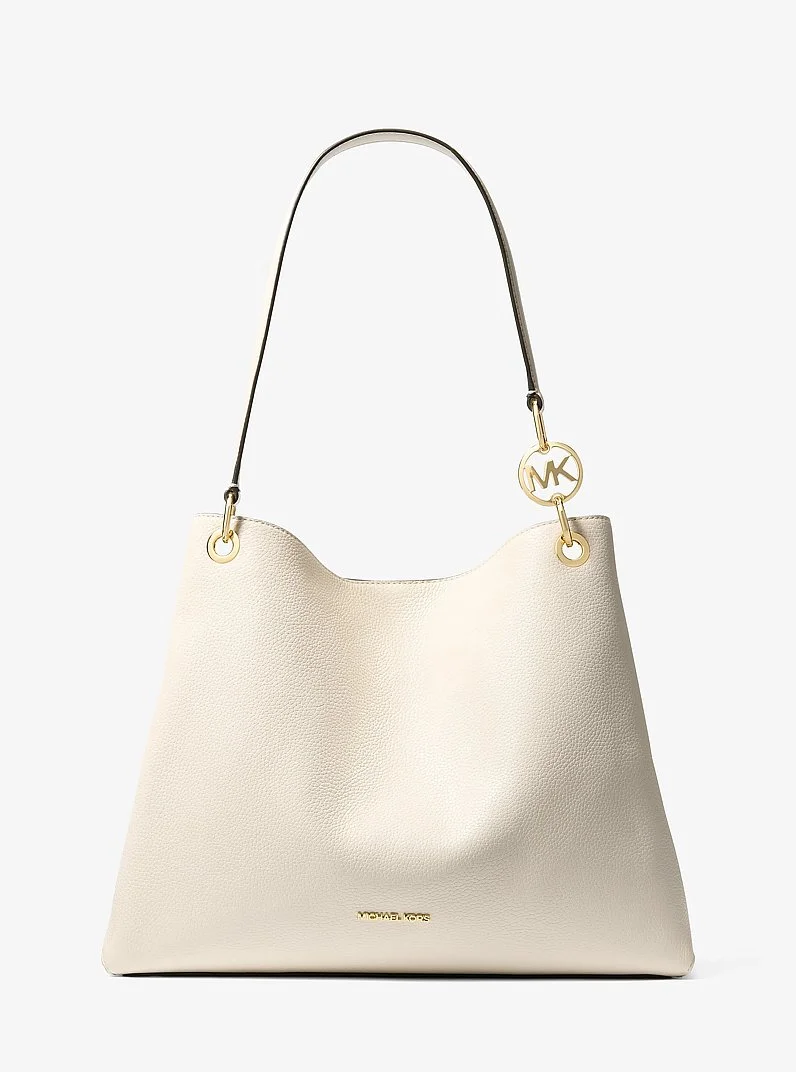 Christina Large Pebbled Leather Shoulder Bag - 1
