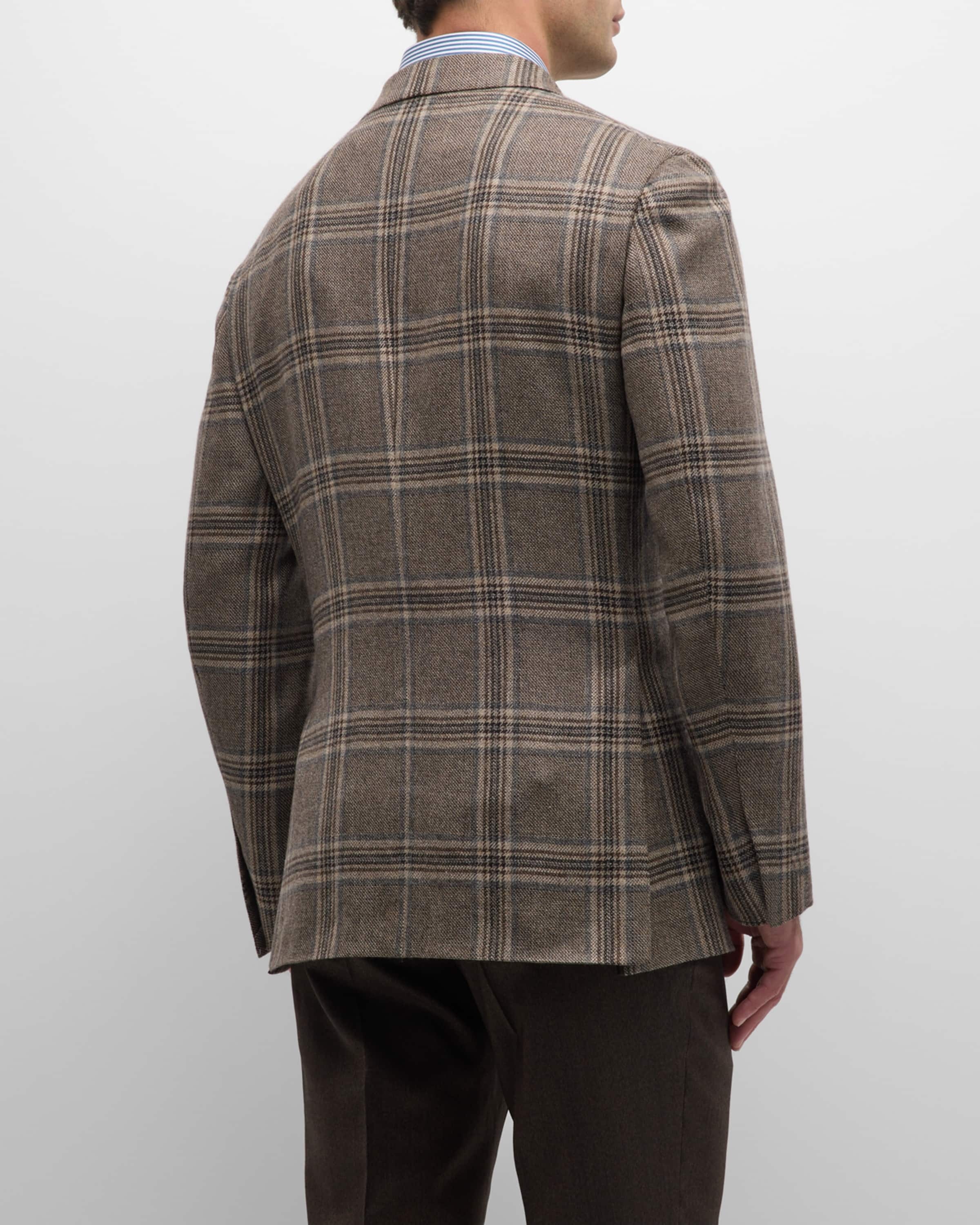 Men's Wool-Cashmere Plaid Sport Coat - 6
