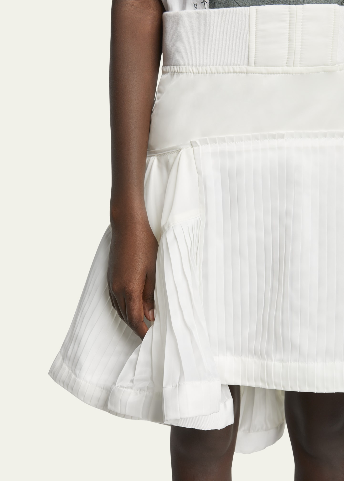 Multi Pleated High-Low Skirt - 5