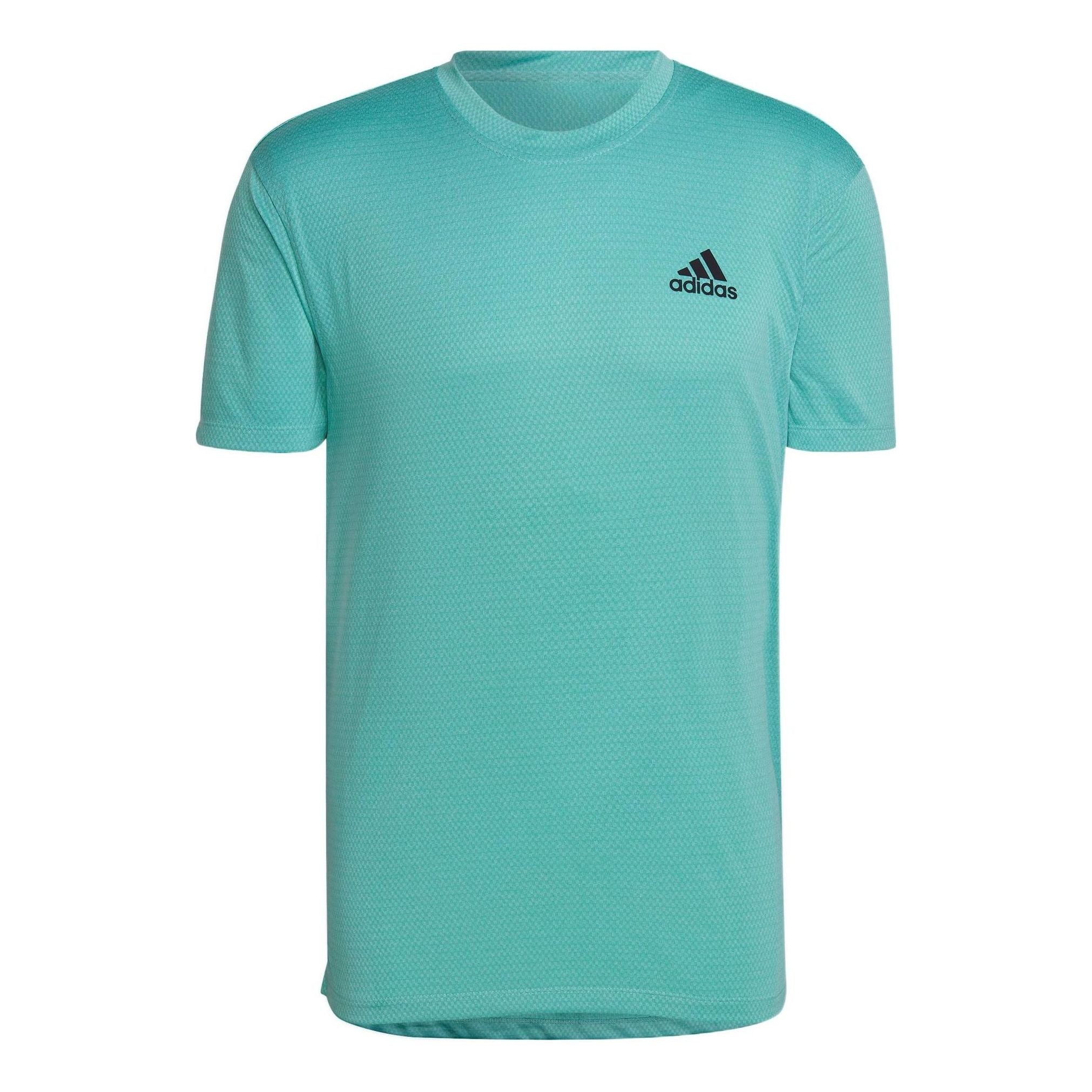 Men's adidas Alphabet Logo Printing Round Neck Short Sleeve Green T-Shirt HT9057 - 1