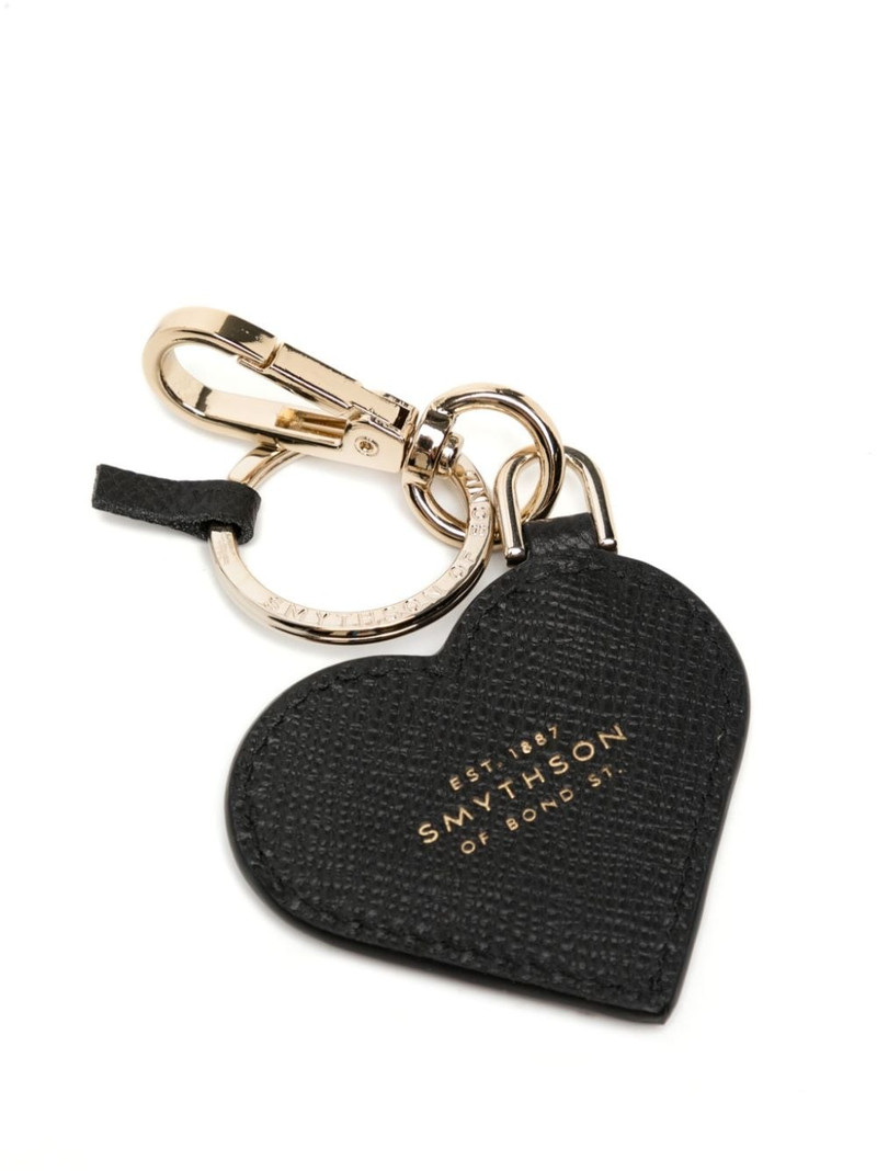 Smythson Heart leather keyring outlook
