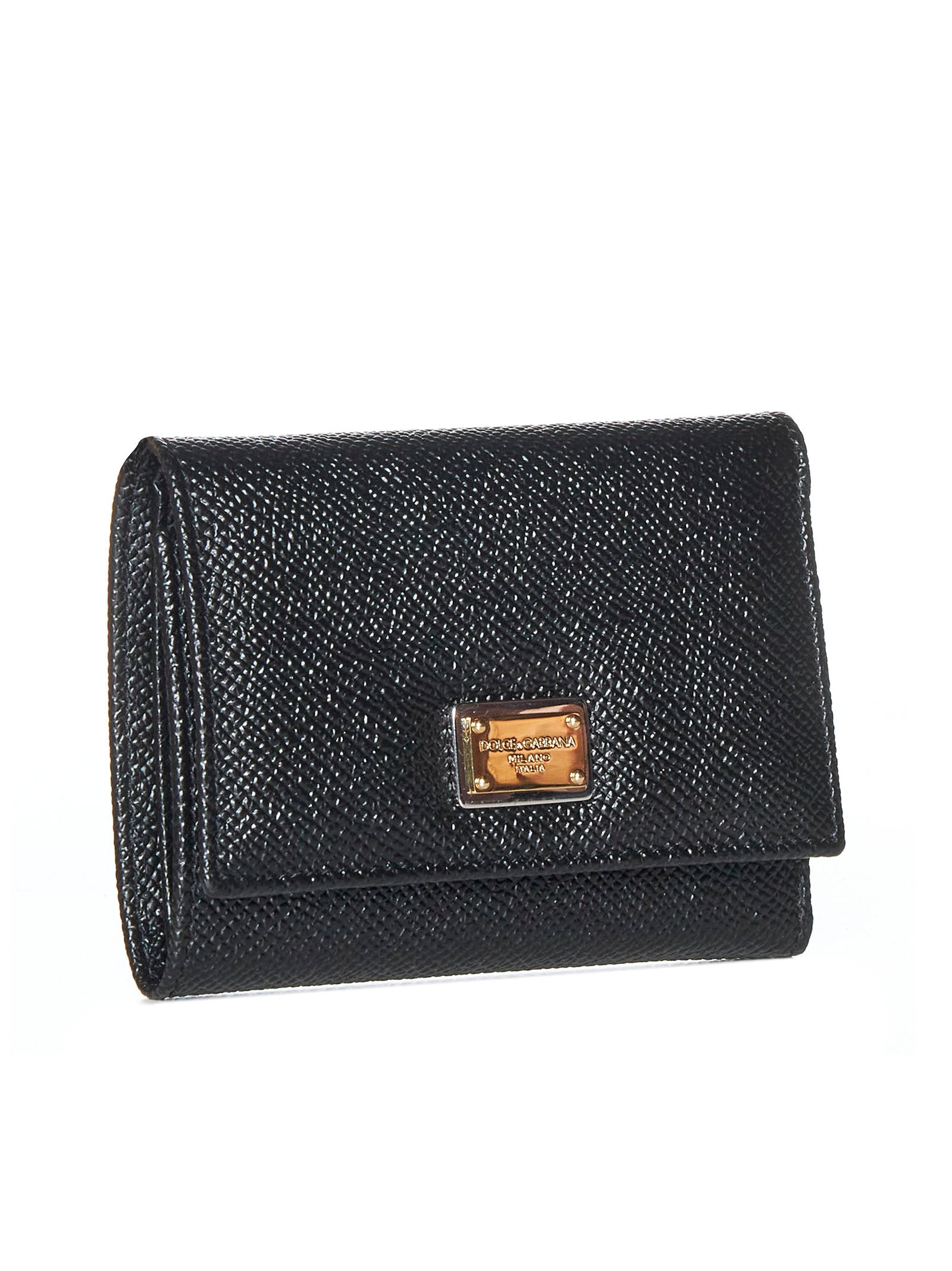 Logo-plaque leather trifold wallet - 2
