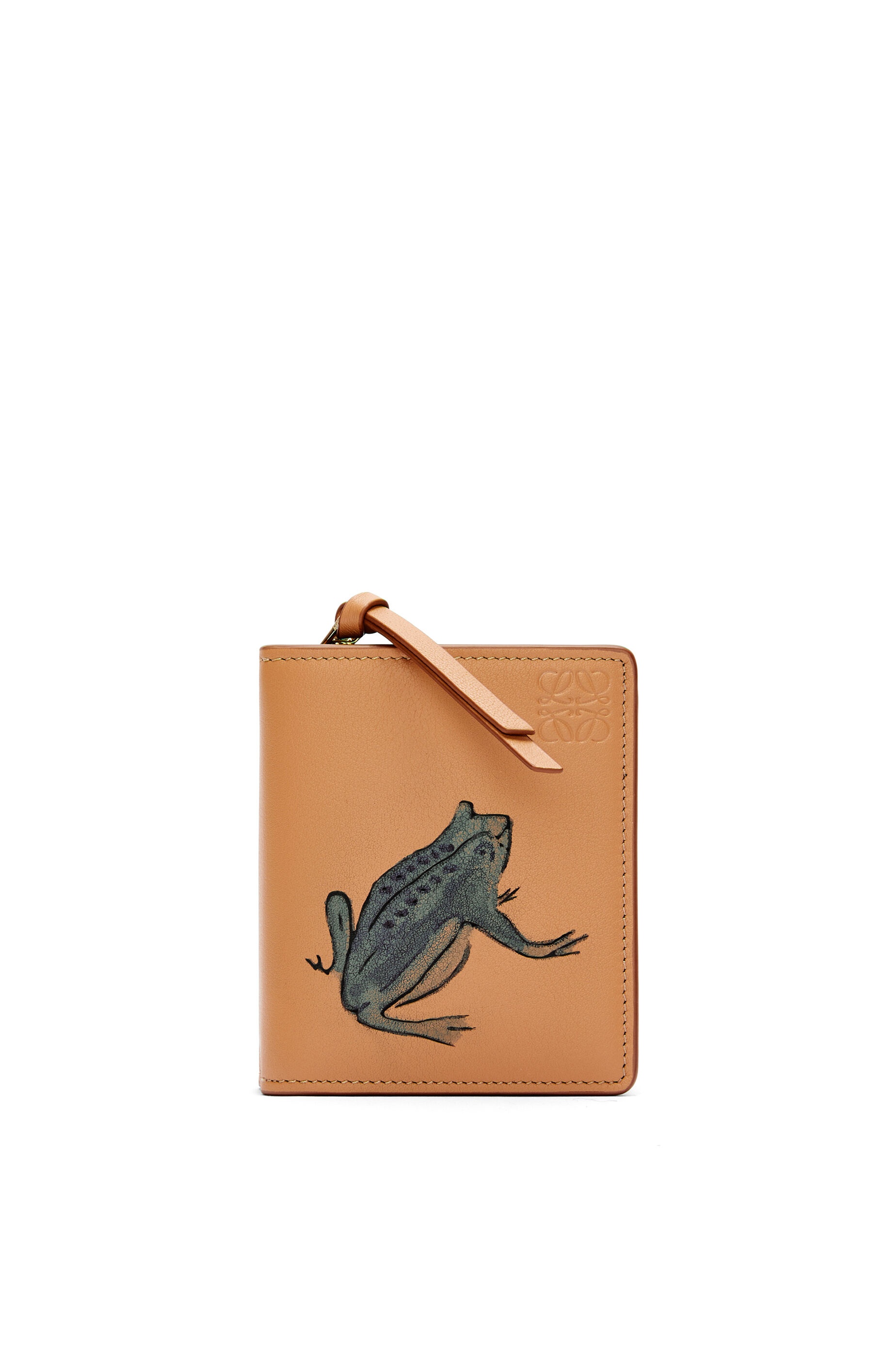 Frog compact zip wallet in classic calf - 1