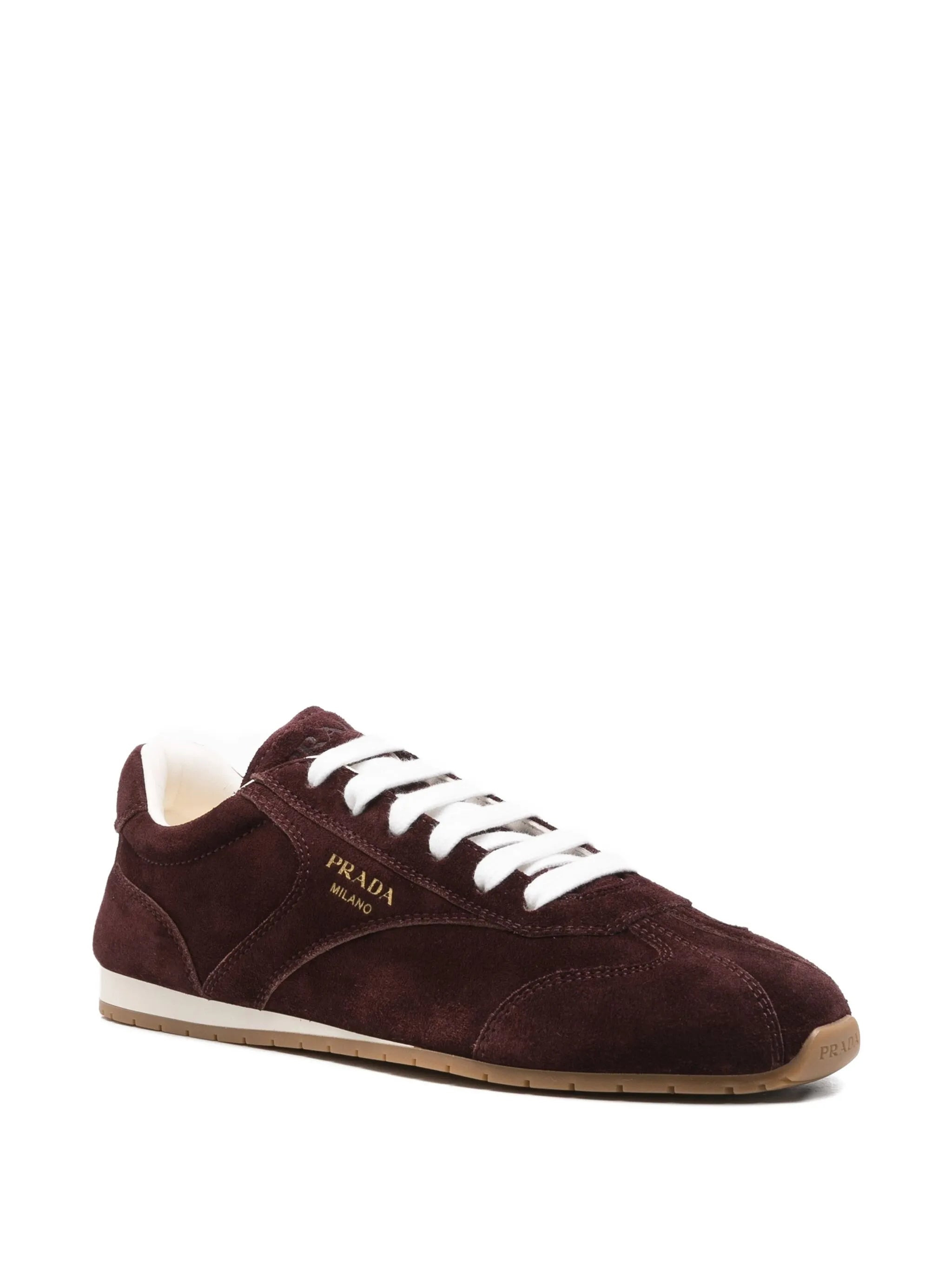 Prada Suede Lace-up Sneakers - 3