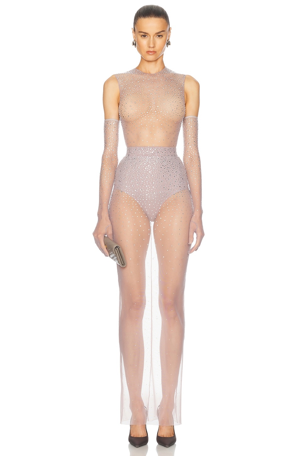 Crystal Mesh Maxi Skirt - 5