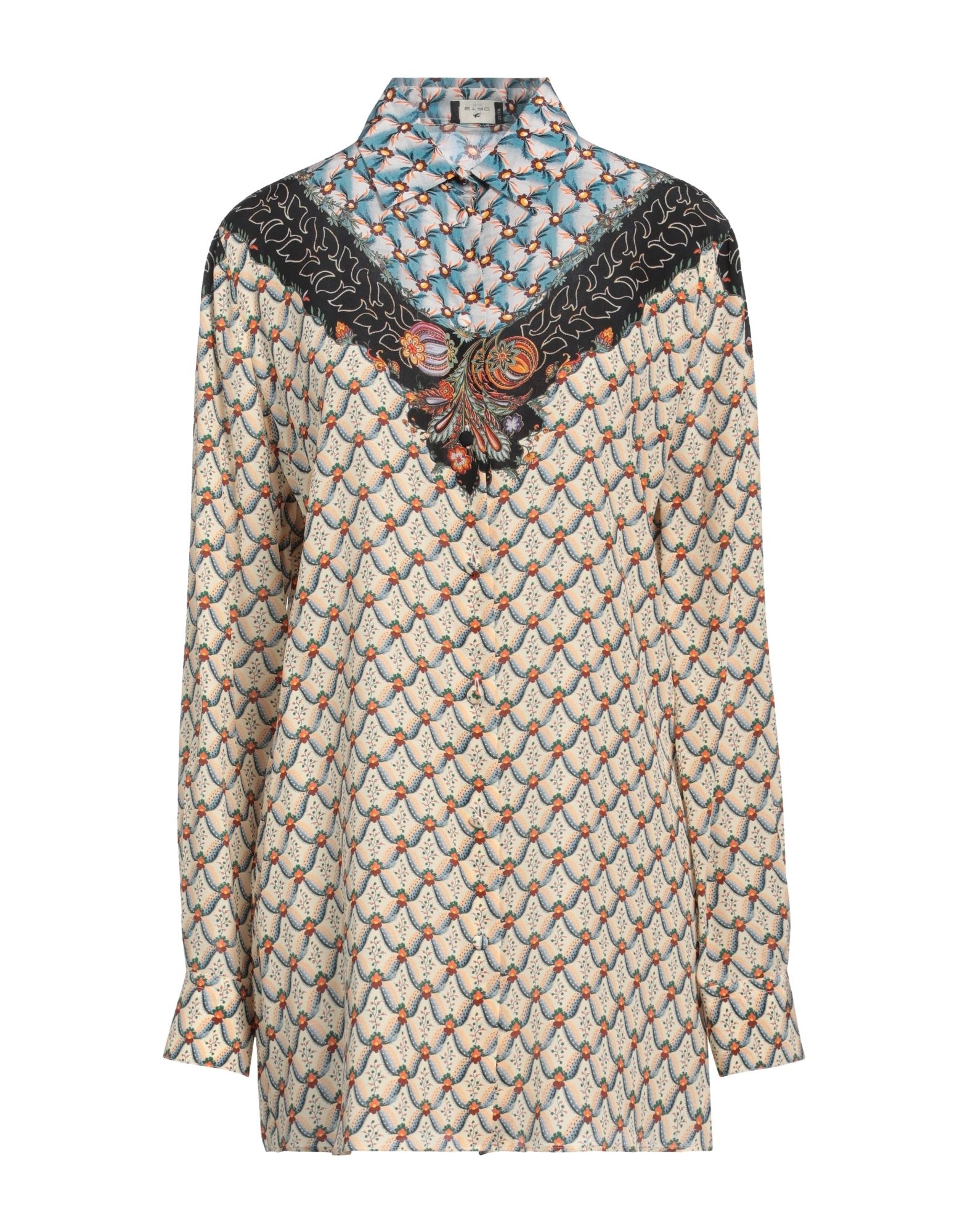 Beige Women's Floral Shirts & Blouses - 1
