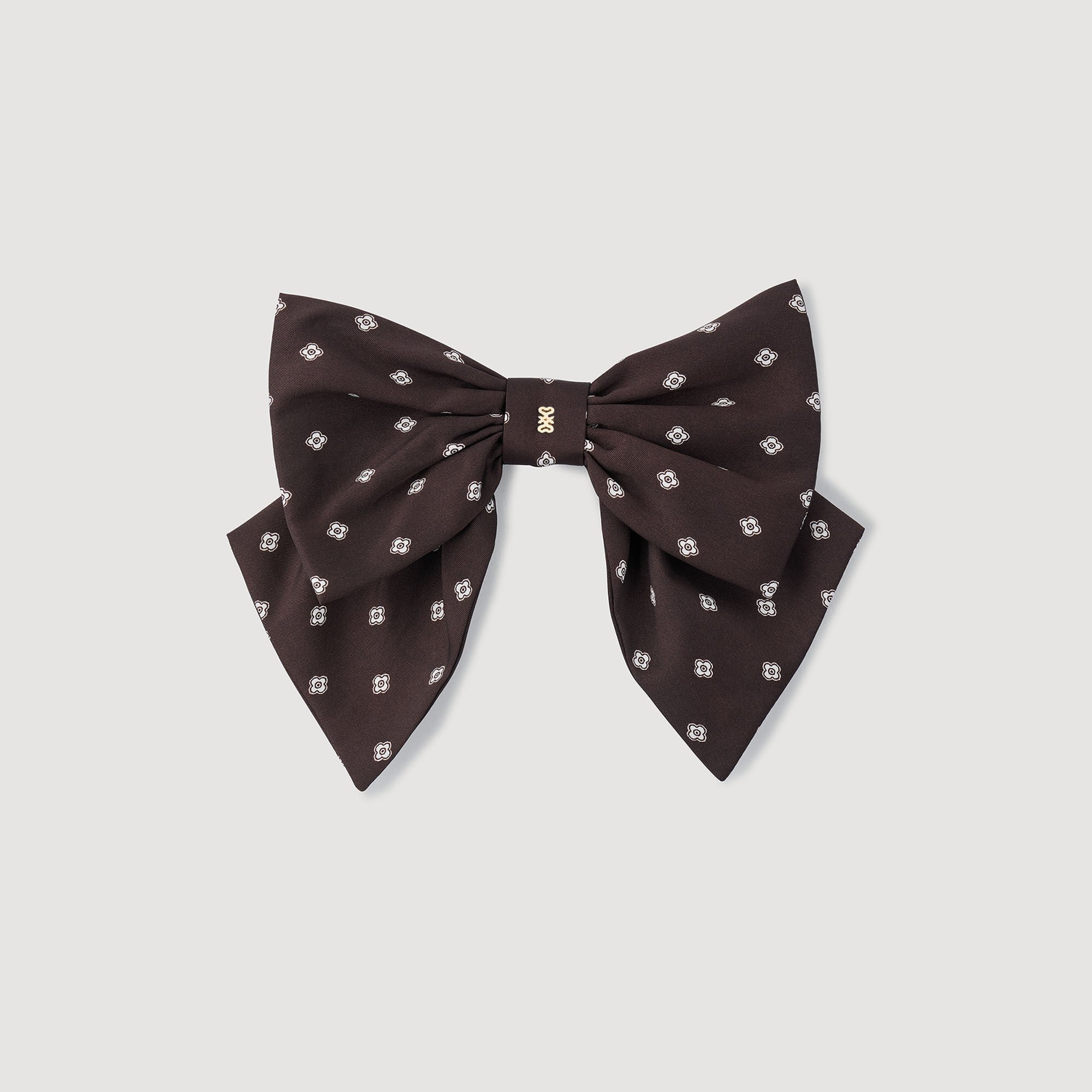 PRINTED SATIN BOW BARRETTE - 3