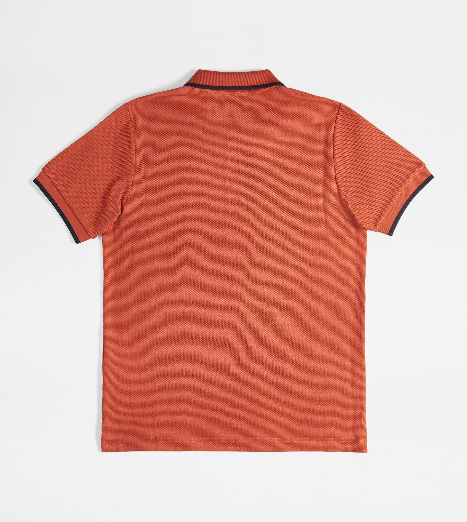 POLO SHIRT IN JACQUARD COTTON - ORANGE - 8