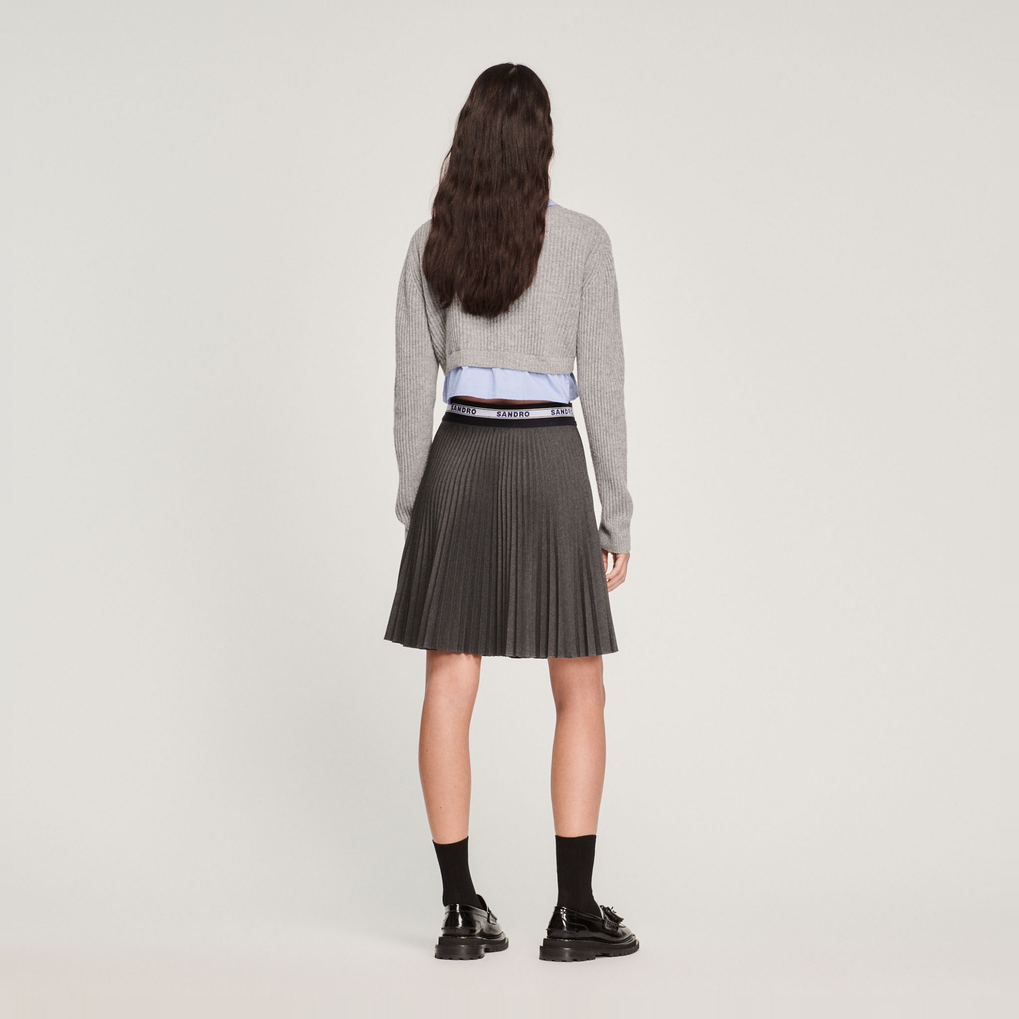 Short pleated skirt - 6