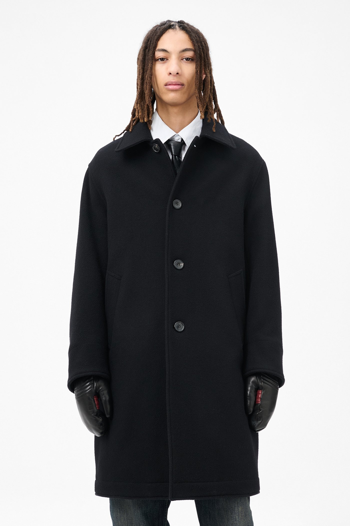 Car Coat Black Slyly Herringbone - 3