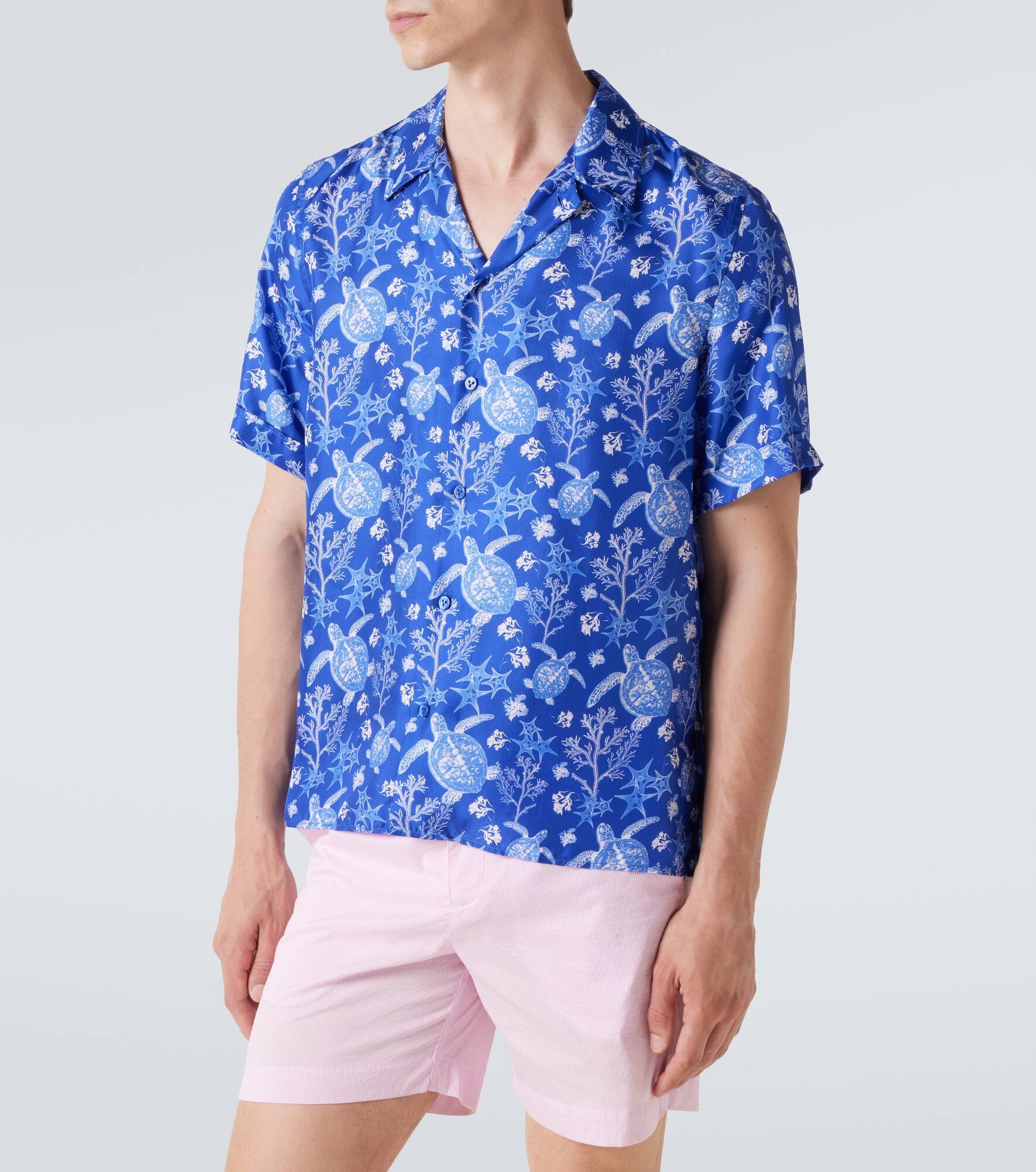 Charli printed silk bowling shirt - 3