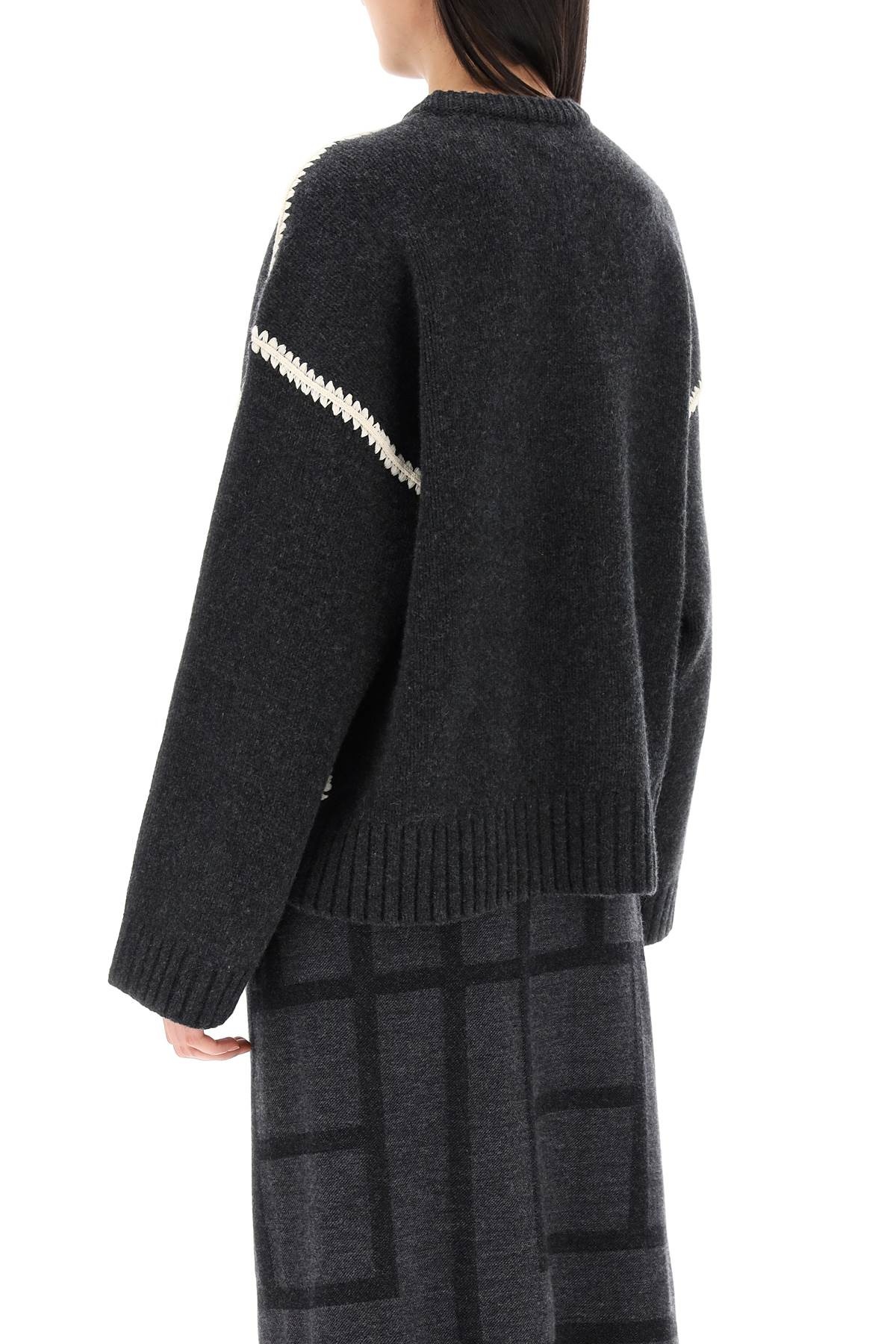 Toteme Sweater With Contrast Embroideries Women - 3