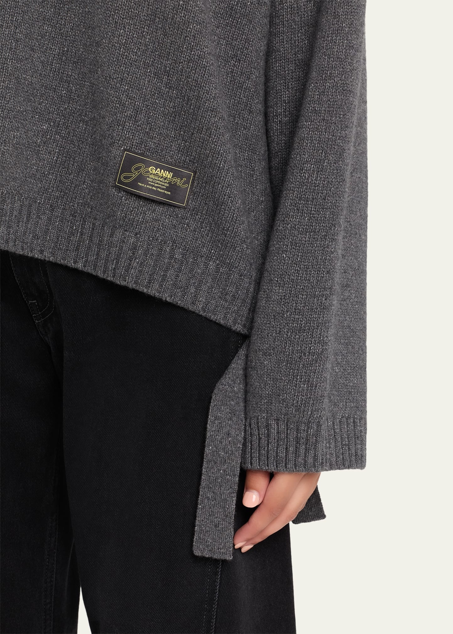 Oversized Future Wool Crewneck Sweater - 5