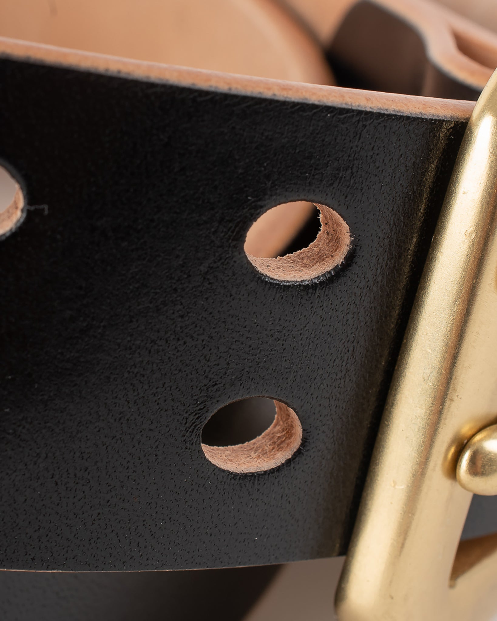 OGL-BELT-DPGAR-BLK OGL Double Prong Garrison Buckle  Leather Belt - Hand-Dyed Black - 8