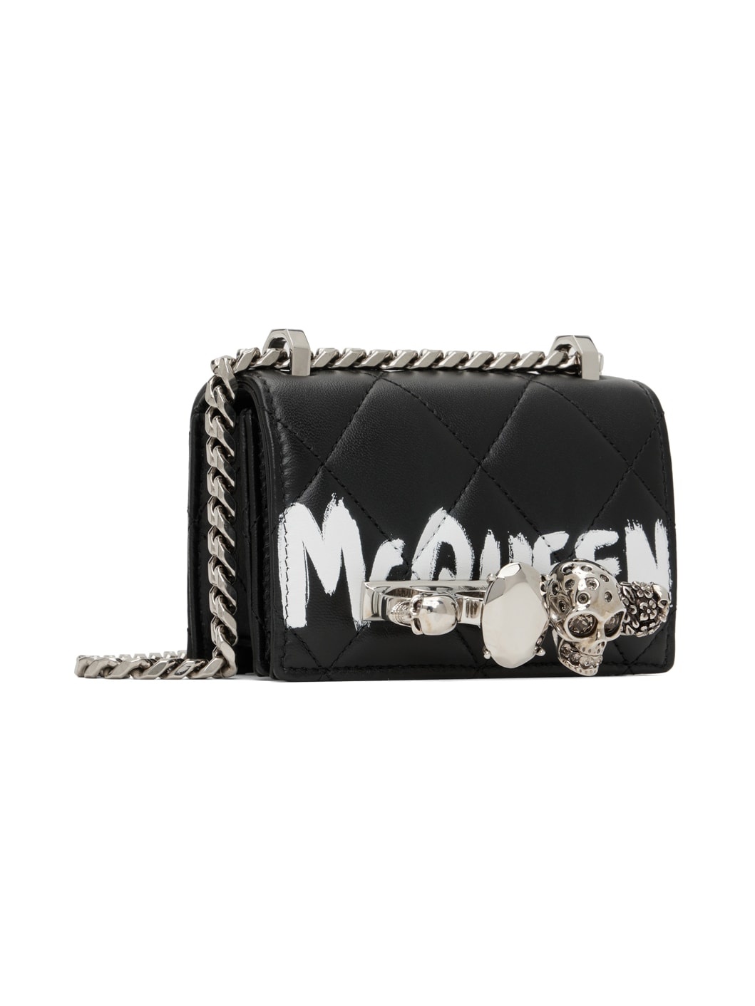 Black Micro Jewelled Satchel - 2