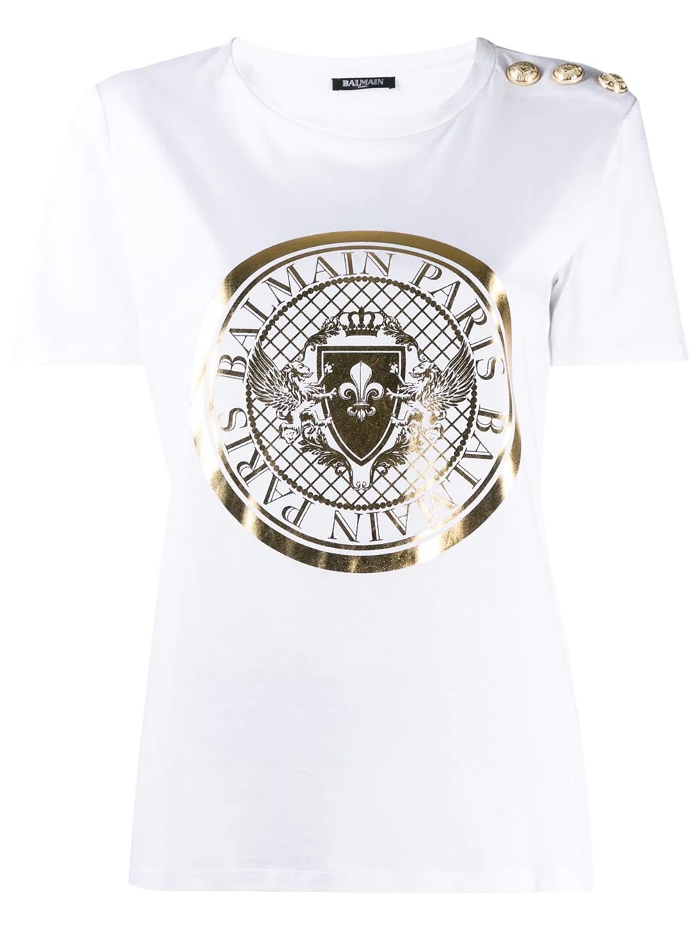 medallion print T-shirt - 1