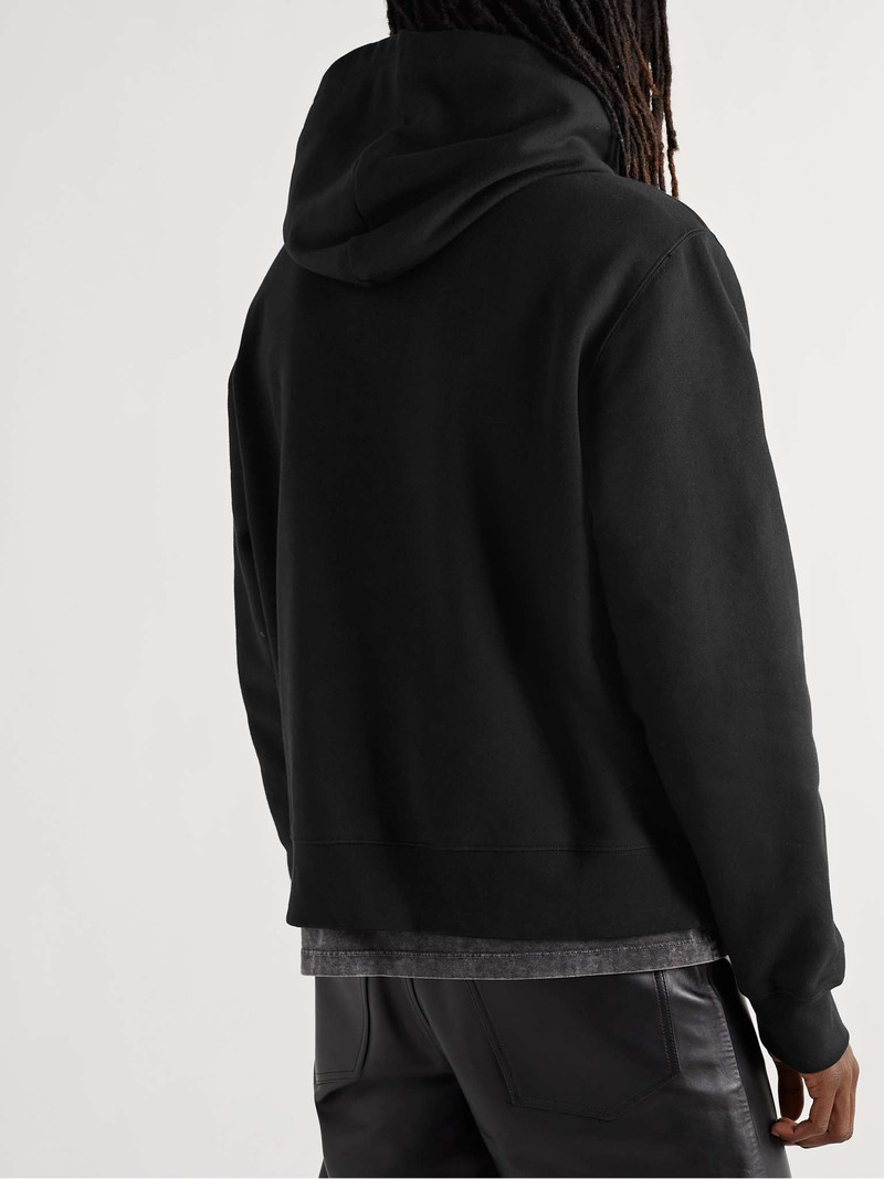Appliquéd Logo-Print Cotton-Jersey Hoodie 4
