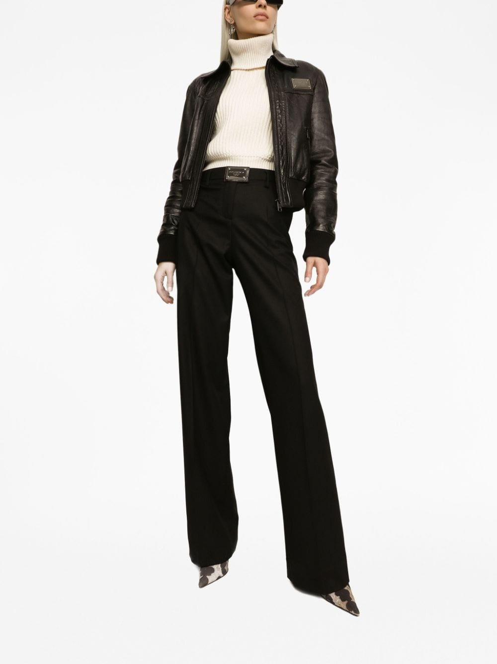 ribbed-knit roll-neck jumper - 3