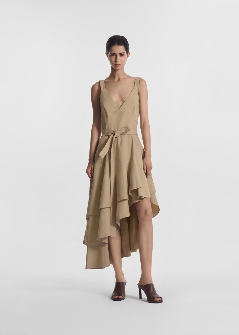 CO Asymmetric Layered Tank Dress in Garment-Dyed Cotton outlook