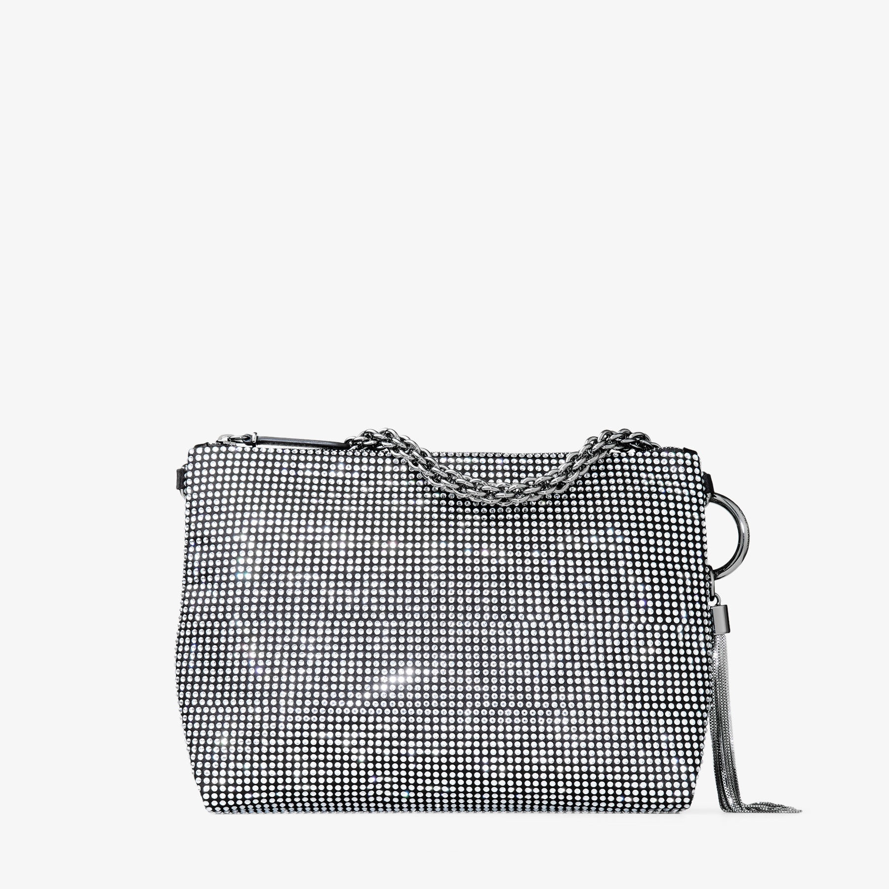 Callie
Black Satin Crystal Clutch Bag - 6