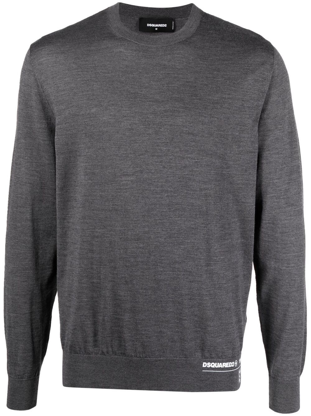 side-logo wool jumper - 1