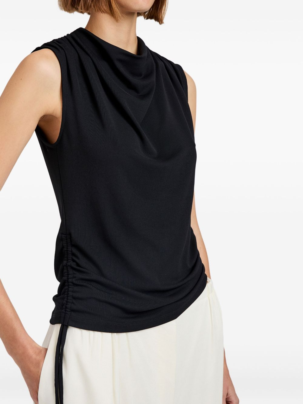 Elna cowl-neck drawstring top - 5