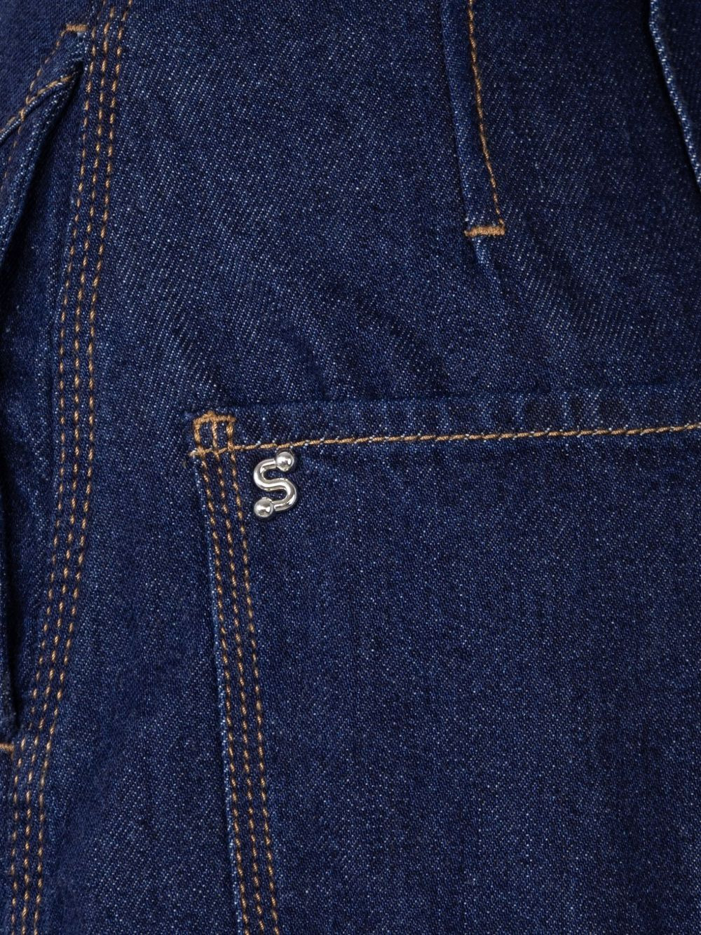 high-waisted seamed jeans - 3
