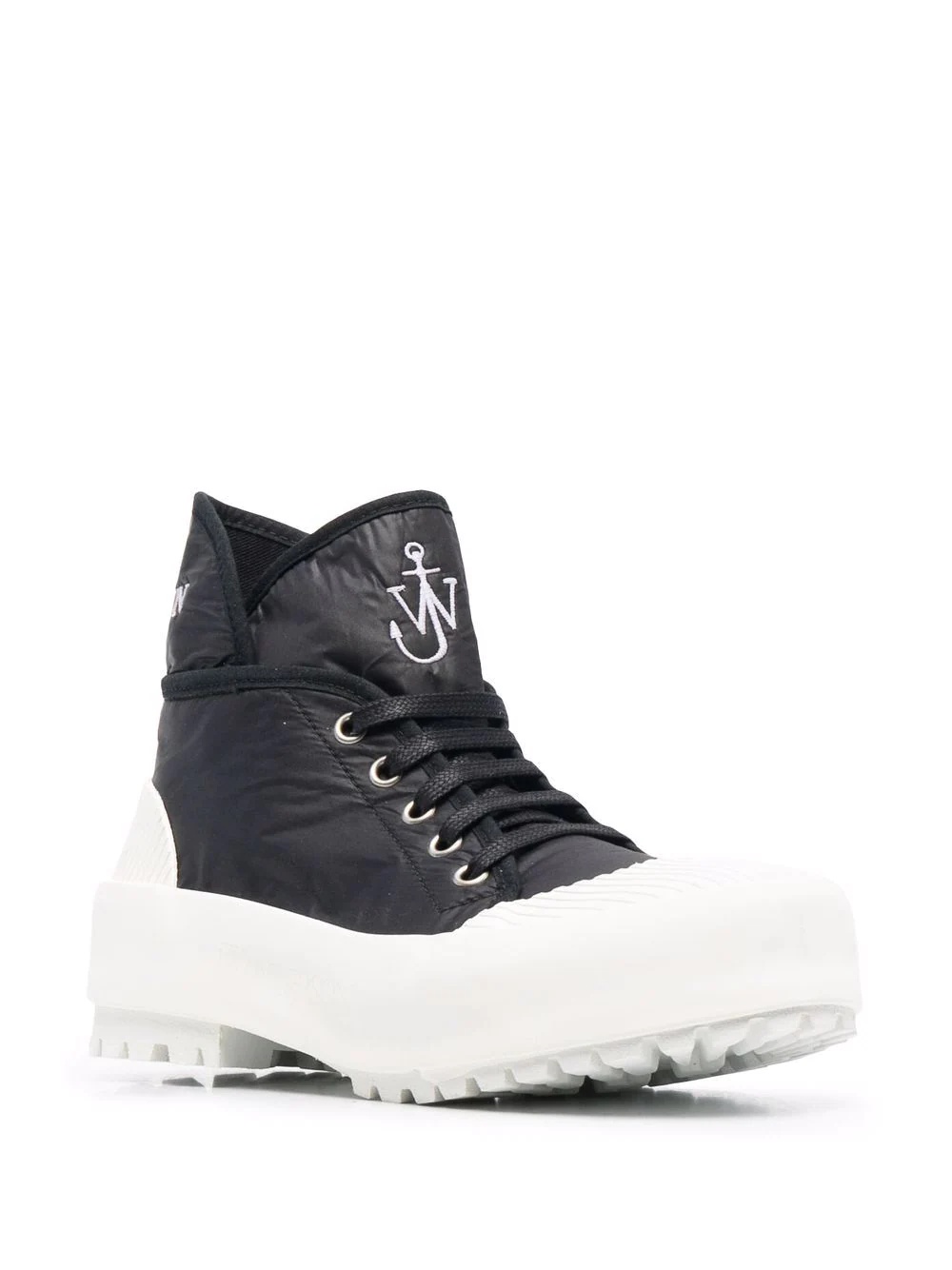 high-top two-tone sneakers - 2