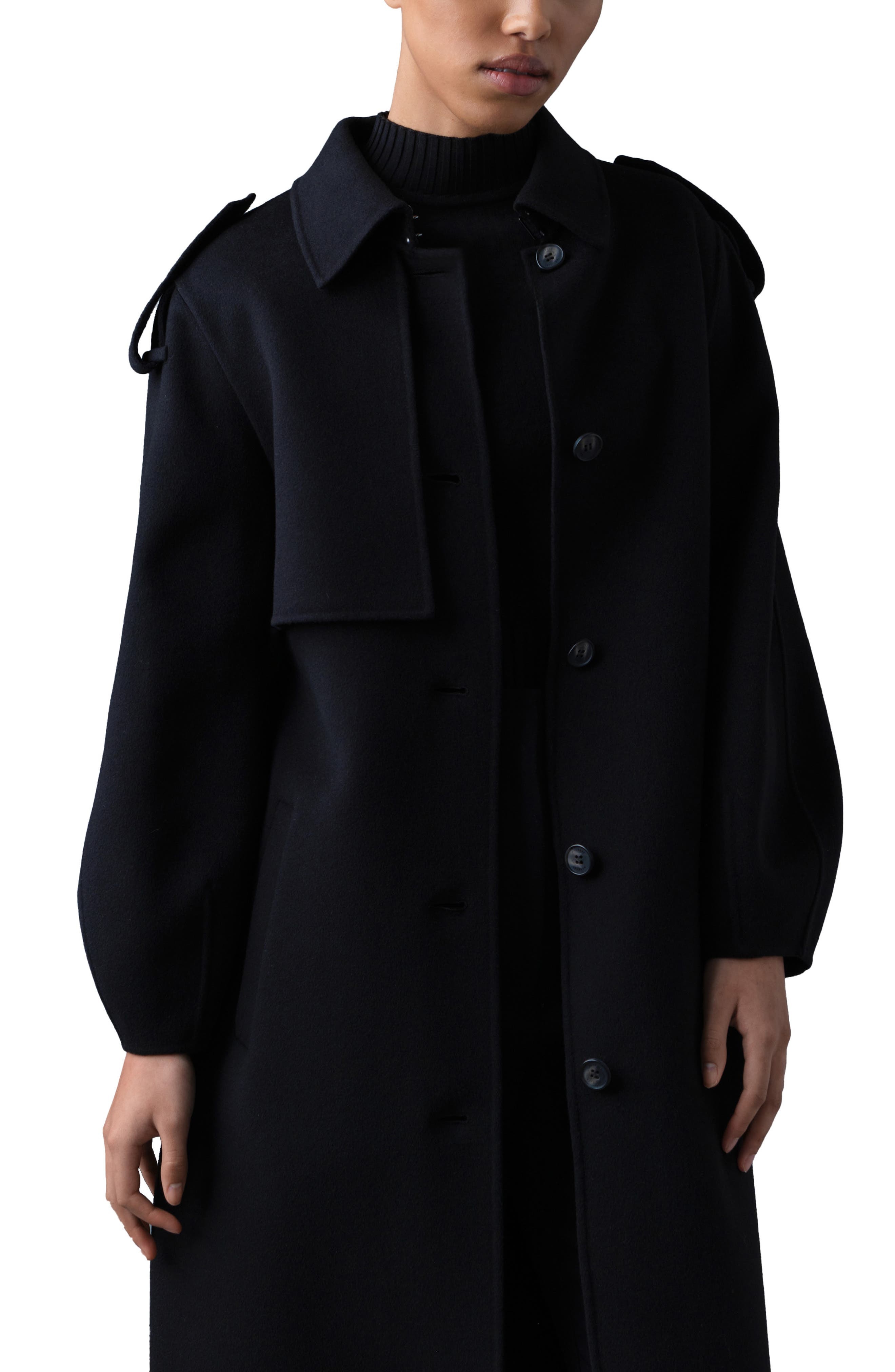 Mackage Ceyla Double Face Wool Coat in Black at Nordstrom - 4